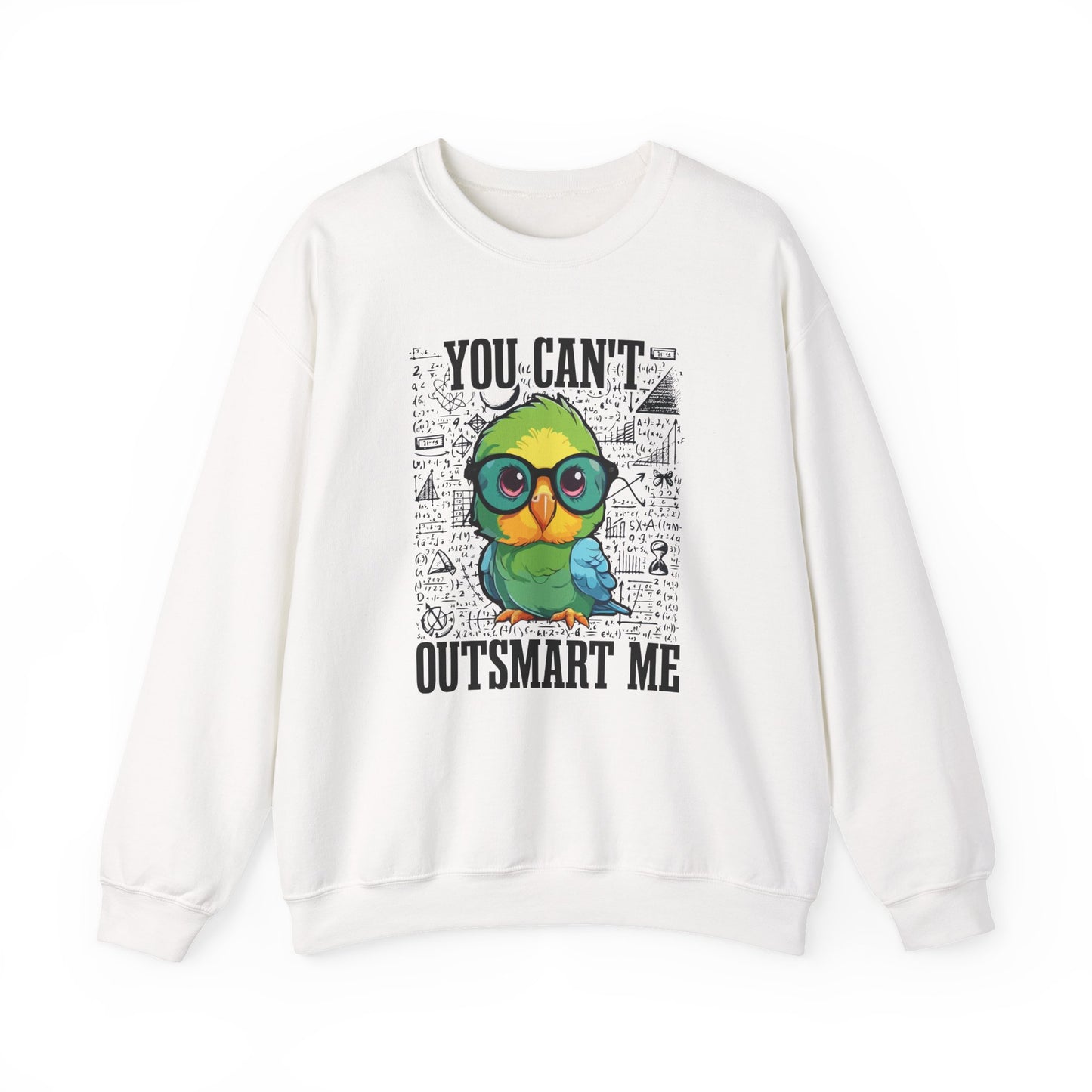 “You Can’t Outsmart Me” Parrot Sweatshirt – Funny Smart Bird Lover Gift, Intelligent Parrot Apparel, Unique Pet Bird Sweater
