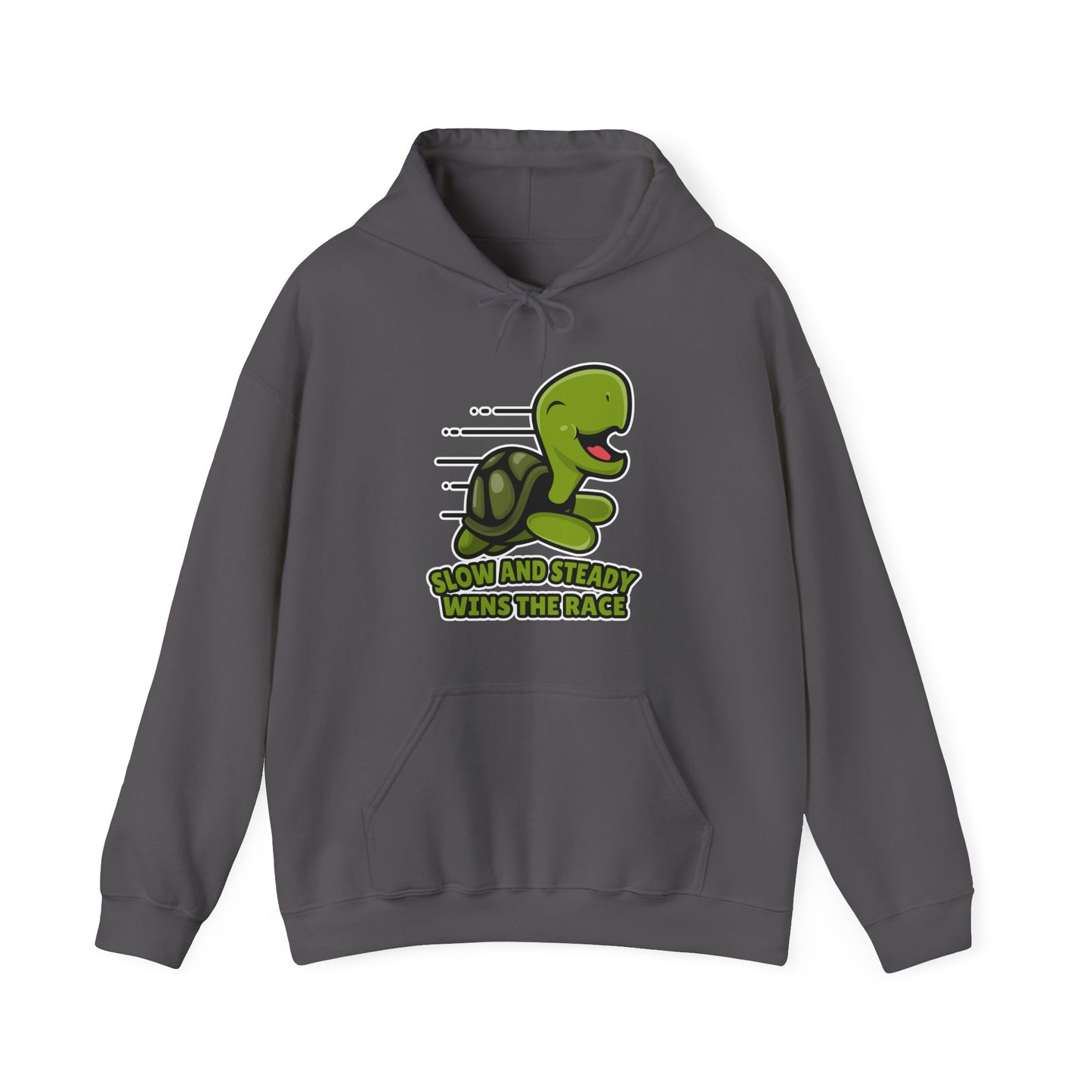 “Slow and Steady Wins the Race” Turtle Hoodie – Inspirational Animal Lover Gift, Cute Pet Parent, Motivational Turtle Apparel
