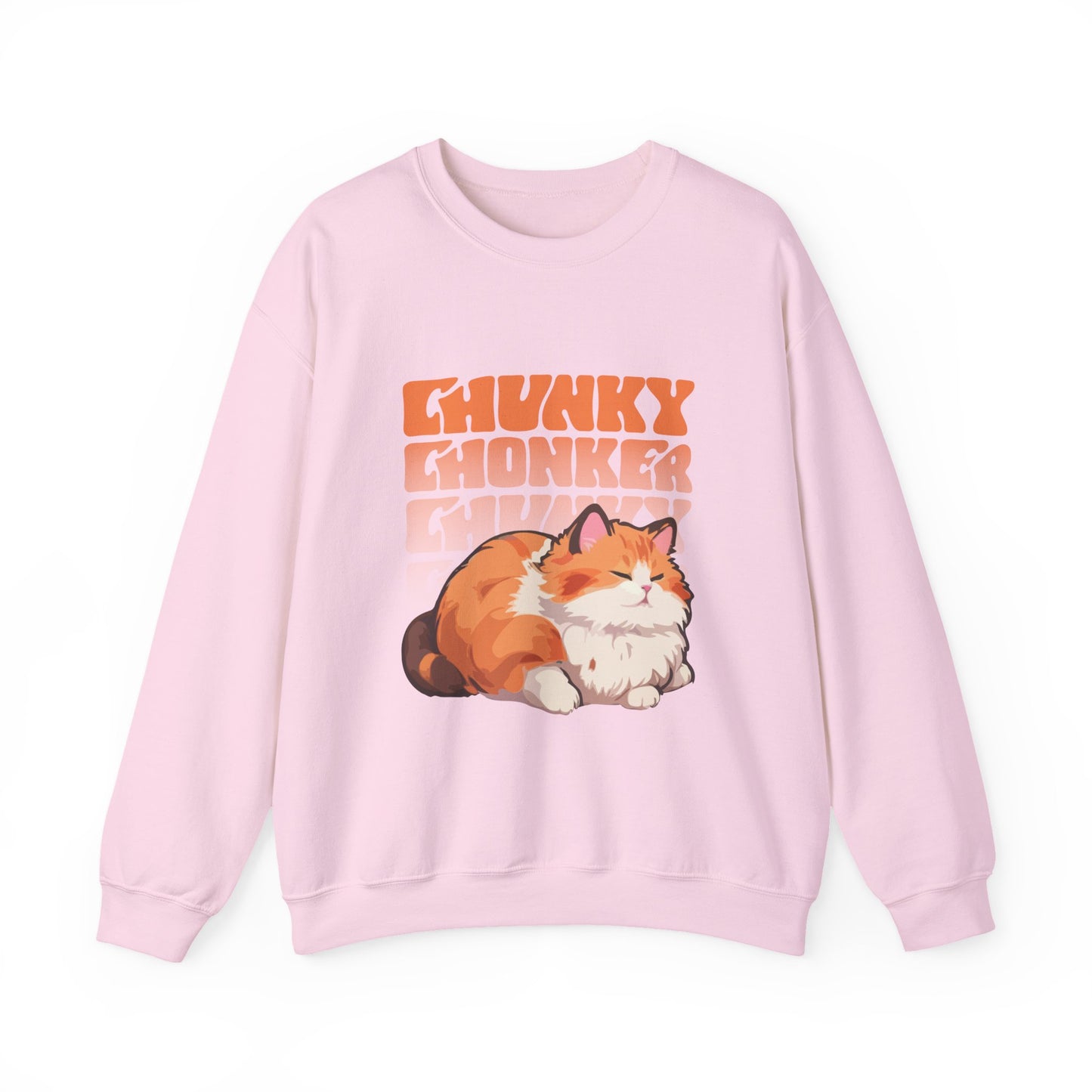 Chunky Chonker Fat Orange Tabby Cat Sweatshirt, Perfect for Pet Lovers and Furparents