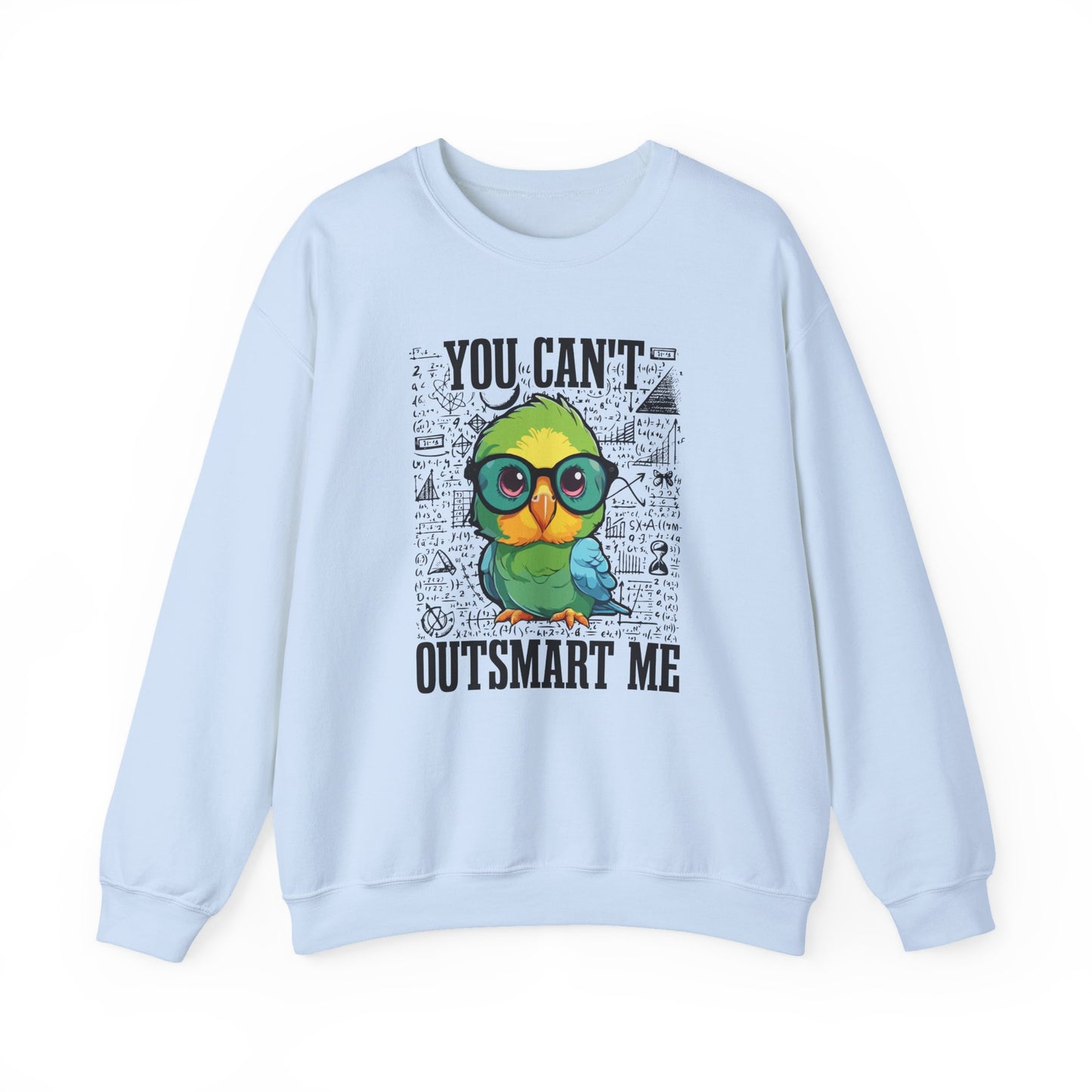 “You Can’t Outsmart Me” Parrot Sweatshirt – Funny Smart Bird Lover Gift, Intelligent Parrot Apparel, Unique Pet Bird Sweater