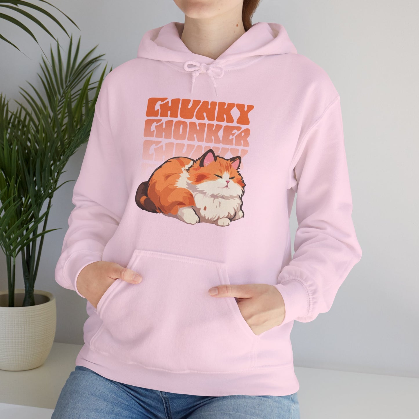 Chunky Chonker Lazy Tabby Orange Cat Hoodie, Perfect Gift for Petlovers and Furparents
