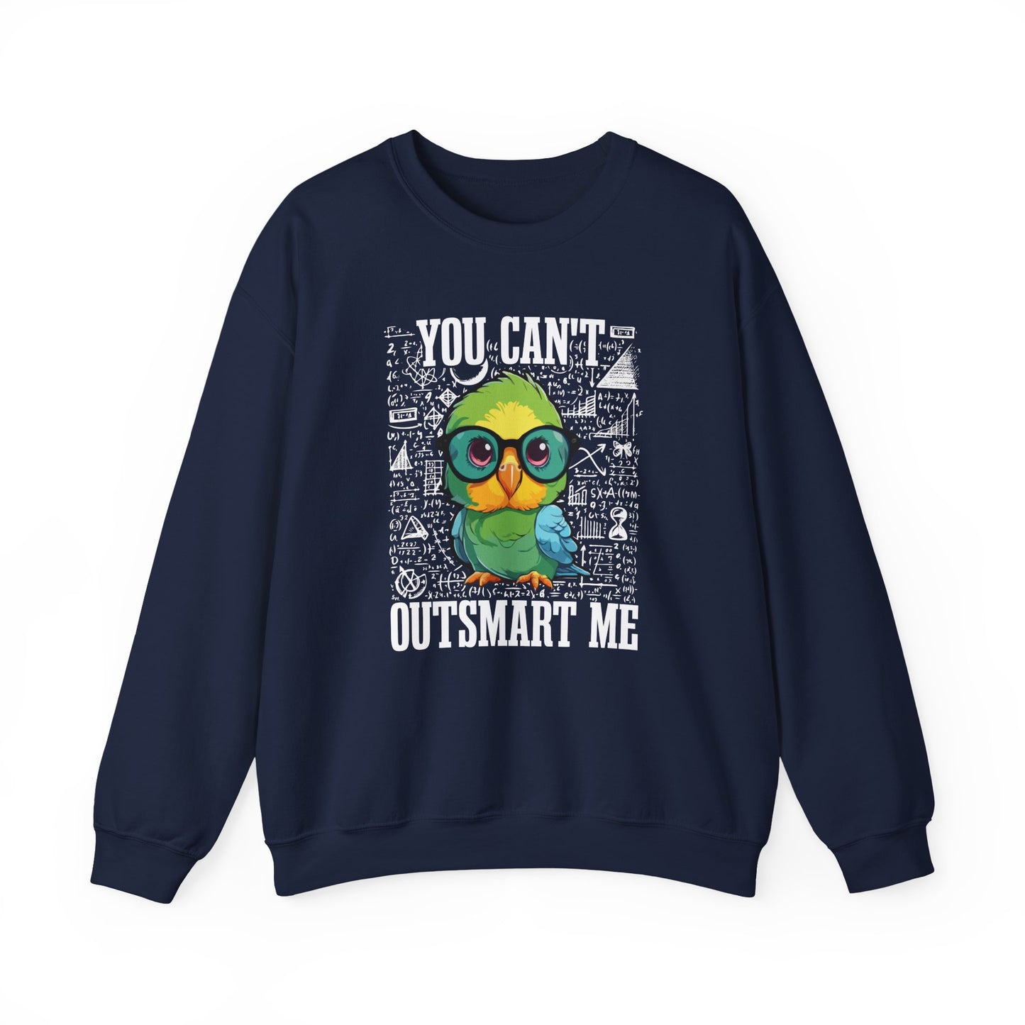 “You Can’t Outsmart Me” Parrot Sweatshirt – Funny Smart Bird Lover Gift, Intelligent Parrot Apparel, Unique Pet Bird Sweater