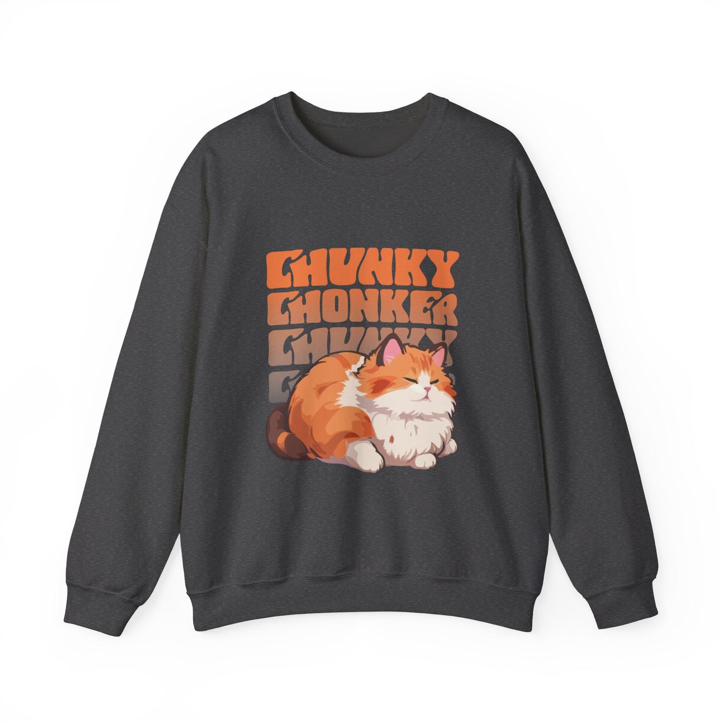 Chunky Chonker Fat Orange Tabby Cat Sweatshirt, Perfect for Pet Lovers and Furparents