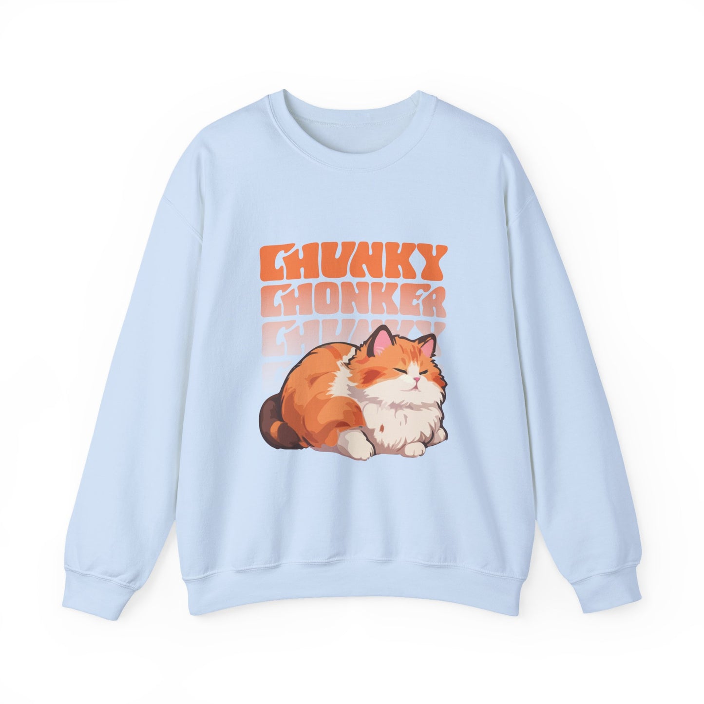Chunky Chonker Fat Orange Tabby Cat Sweatshirt, Perfect for Pet Lovers and Furparents
