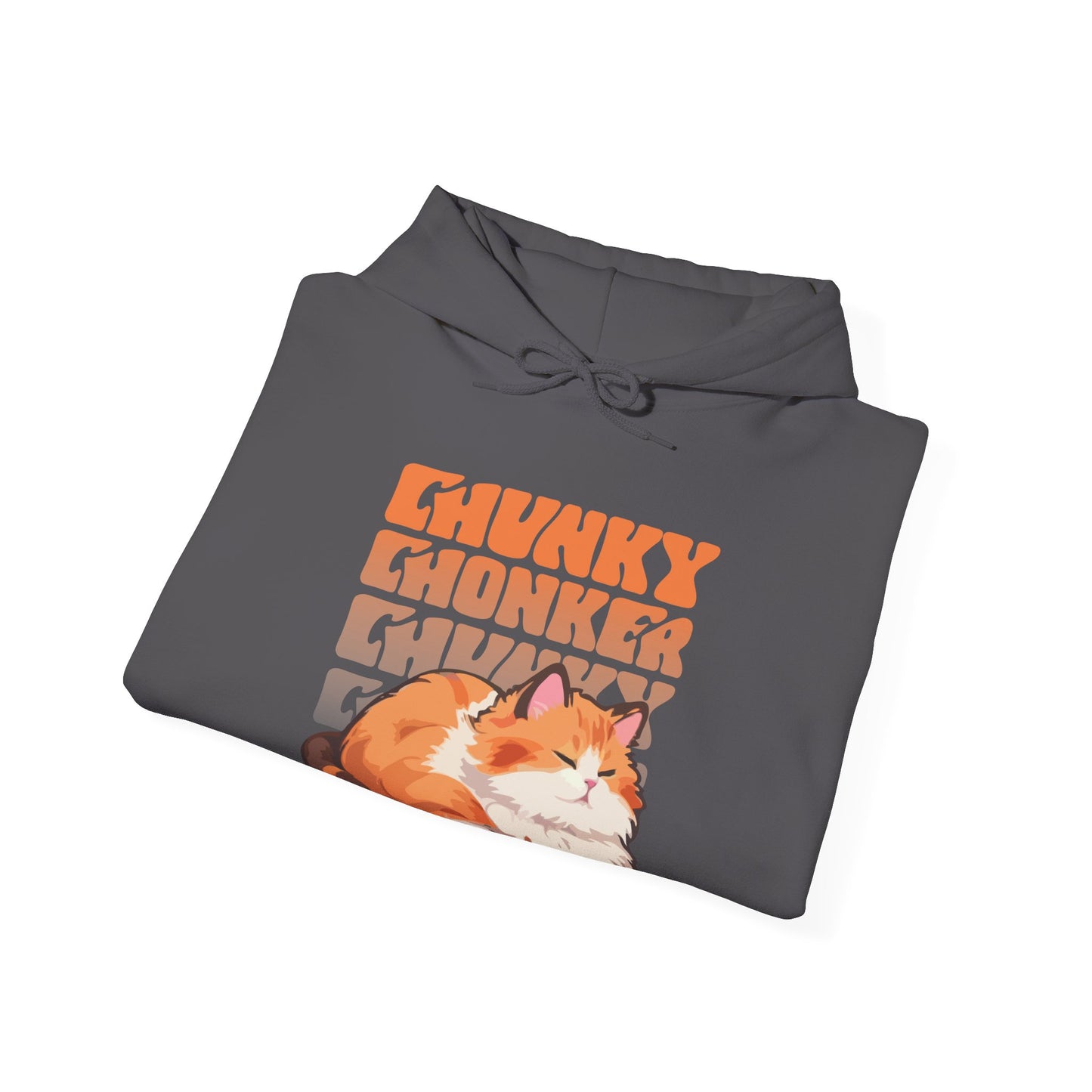 Chunky Chonker Lazy Tabby Orange Cat Hoodie, Perfect Gift for Petlovers and Furparents