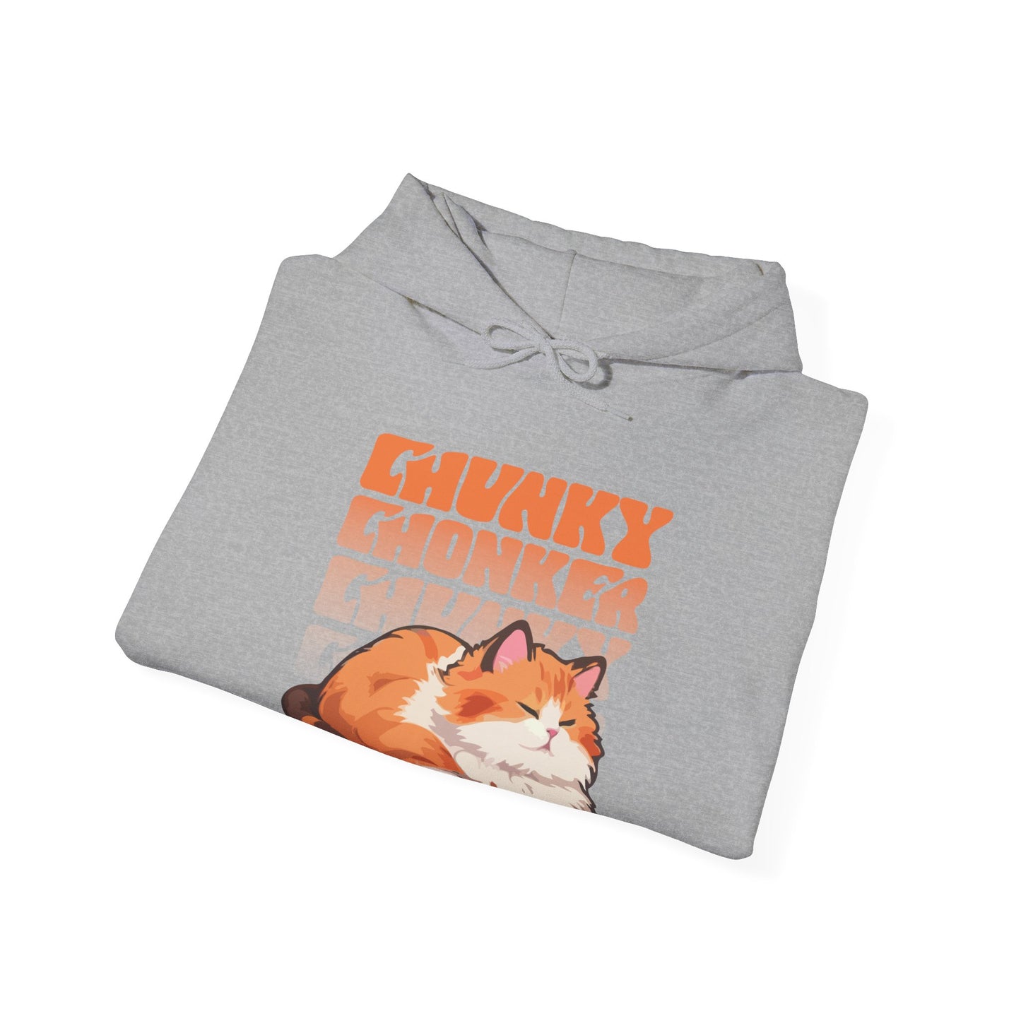 Chunky Chonker Lazy Tabby Orange Cat Hoodie, Perfect Gift for Petlovers and Furparents