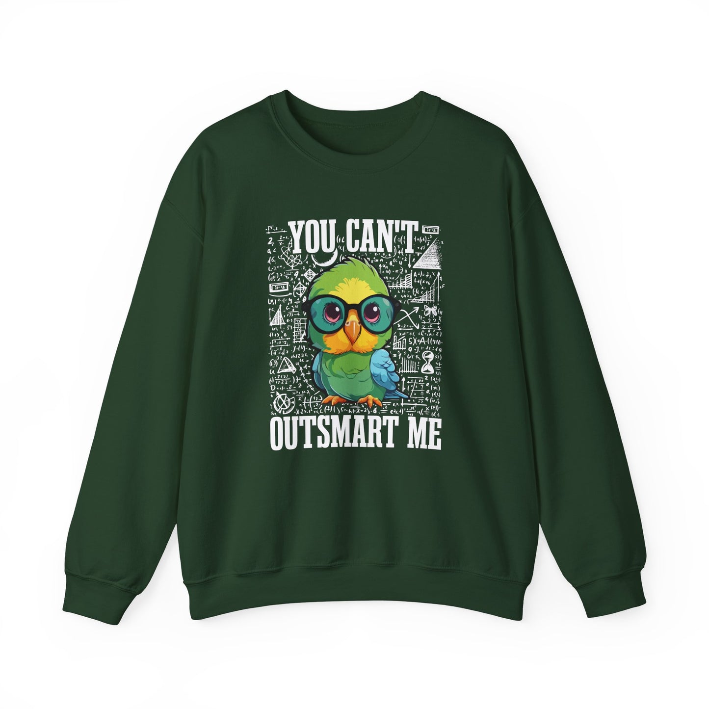 “You Can’t Outsmart Me” Parrot Sweatshirt – Funny Smart Bird Lover Gift, Intelligent Parrot Apparel, Unique Pet Bird Sweater