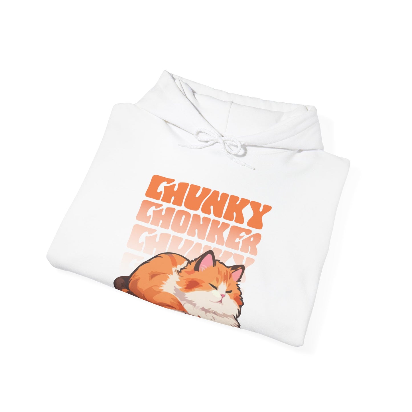 Chunky Chonker Lazy Tabby Orange Cat Hoodie, Perfect Gift for Petlovers and Furparents