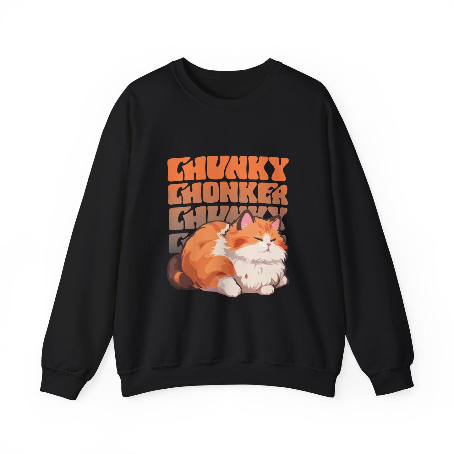 Chunky Chonker Fat Orange Tabby Cat Sweatshirt, Perfect for Pet Lovers and Furparents