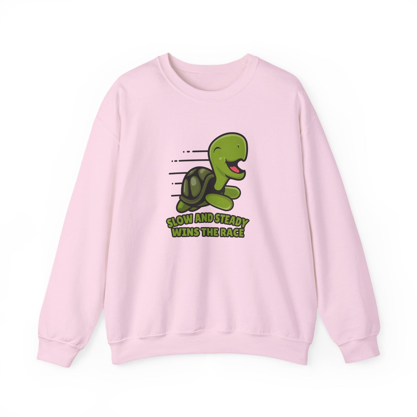 “Slow and Steady Wins the Race” Turtle Sweatshirt – Inspirational Animal Lover Gift, Motivational Pet Parent Apparel, Cozy Turtle Sweater