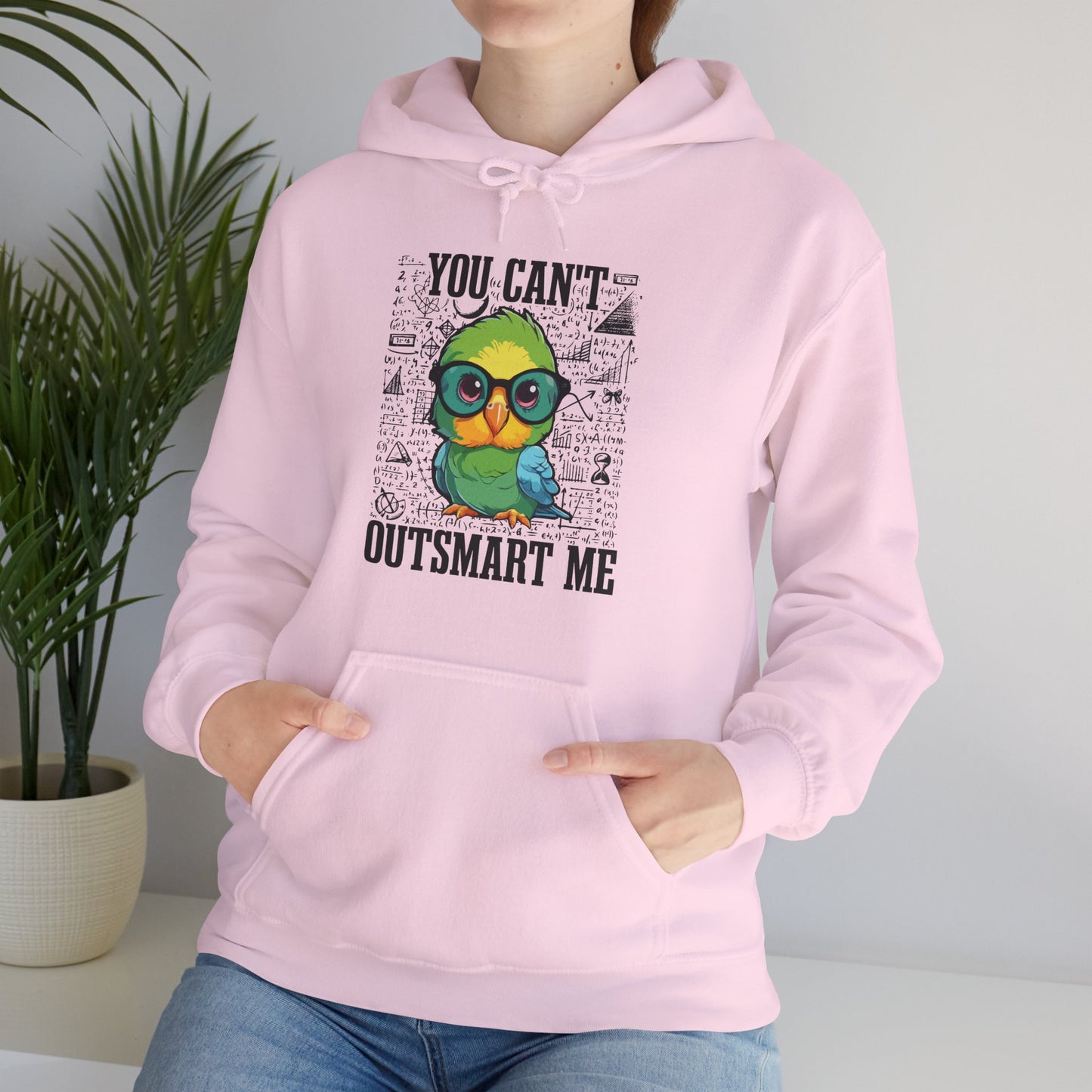 “You Can’t Outsmart Me” Parrot Hoodie – Funny Smart Bird Lover Gift, Intelligent Parrot Apparel, Unique Pet Bird Hoodie