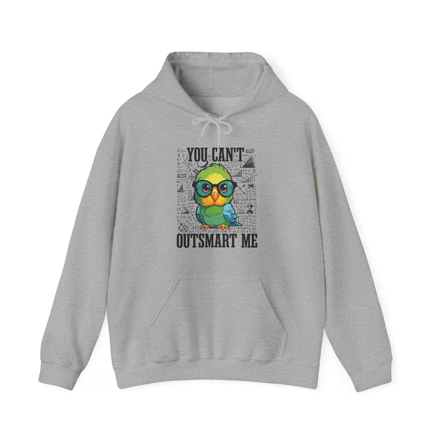 “You Can’t Outsmart Me” Parrot Hoodie – Funny Smart Bird Lover Gift, Intelligent Parrot Apparel, Unique Pet Bird Hoodie