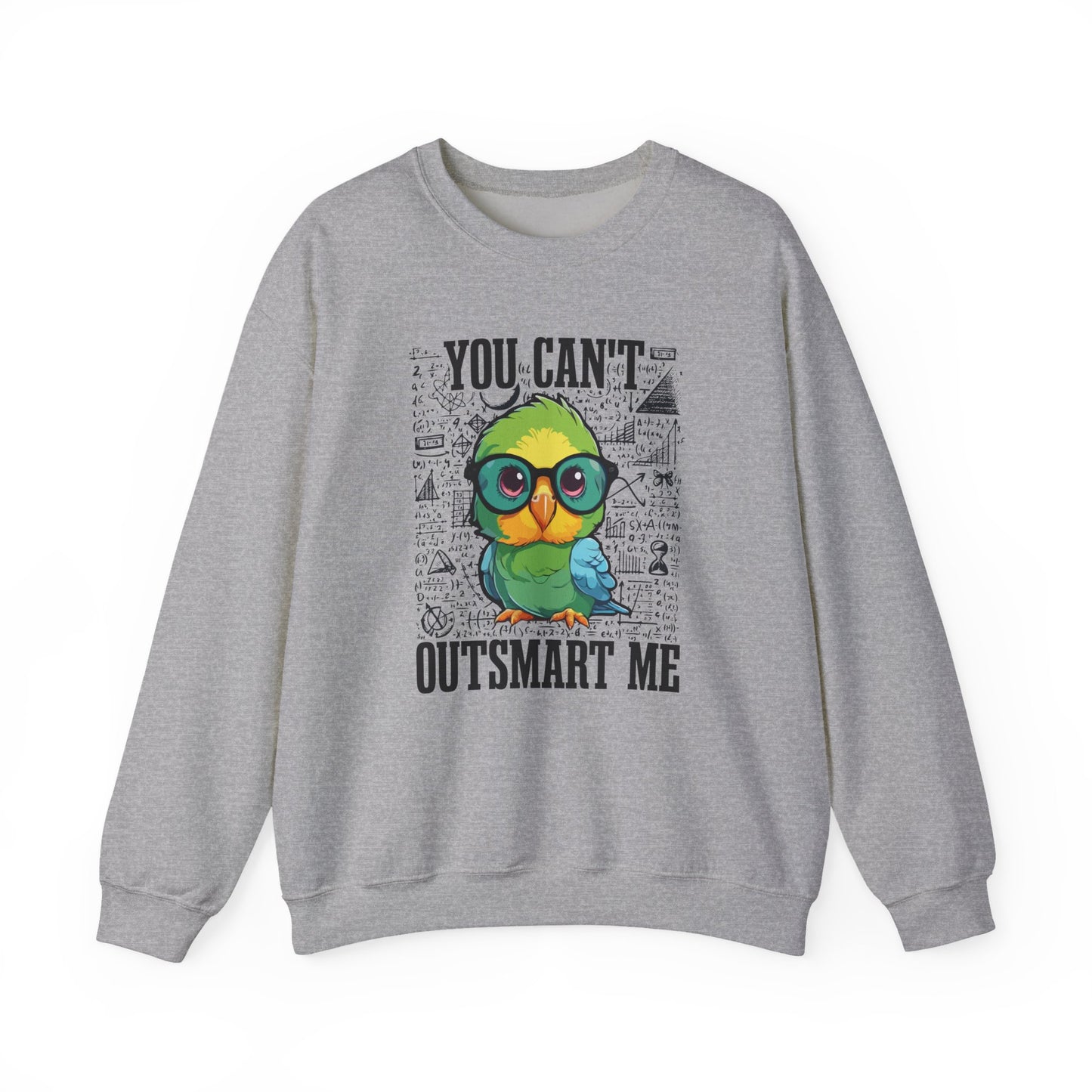 “You Can’t Outsmart Me” Parrot Sweatshirt – Funny Smart Bird Lover Gift, Intelligent Parrot Apparel, Unique Pet Bird Sweater