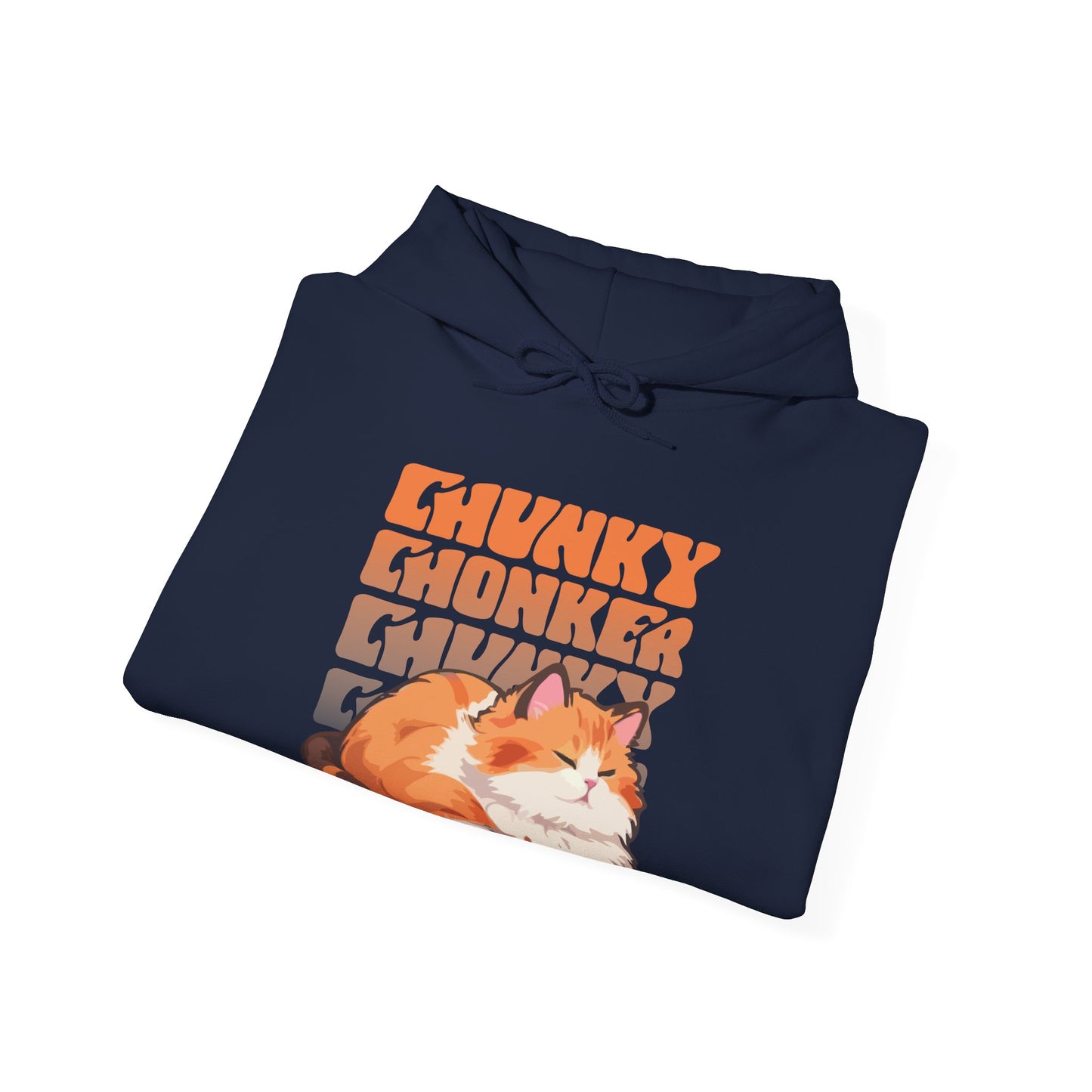 Chunky Chonker Lazy Tabby Orange Cat Hoodie, Perfect Gift for Petlovers and Furparents