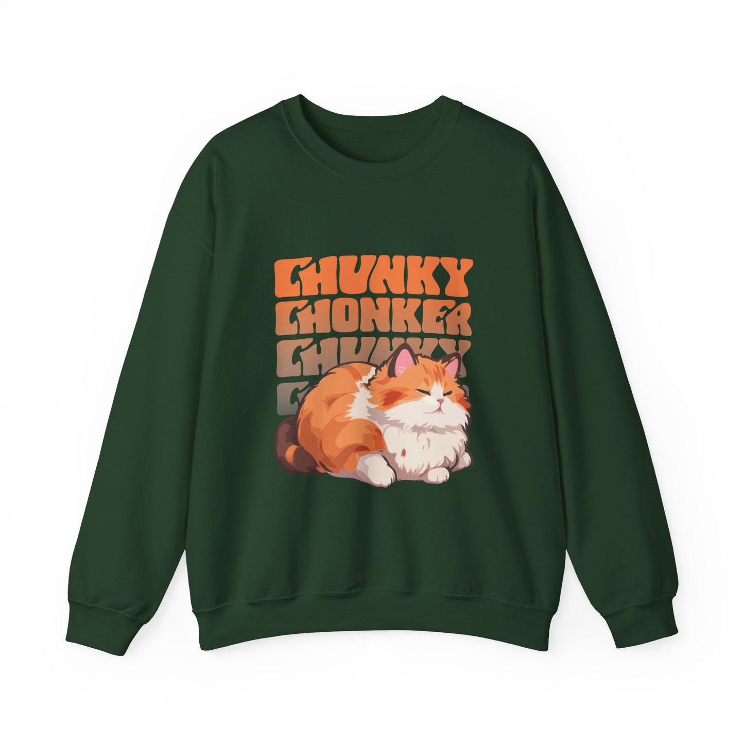 Chunky Chonker Fat Orange Tabby Cat Sweatshirt, Perfect for Pet Lovers and Furparents