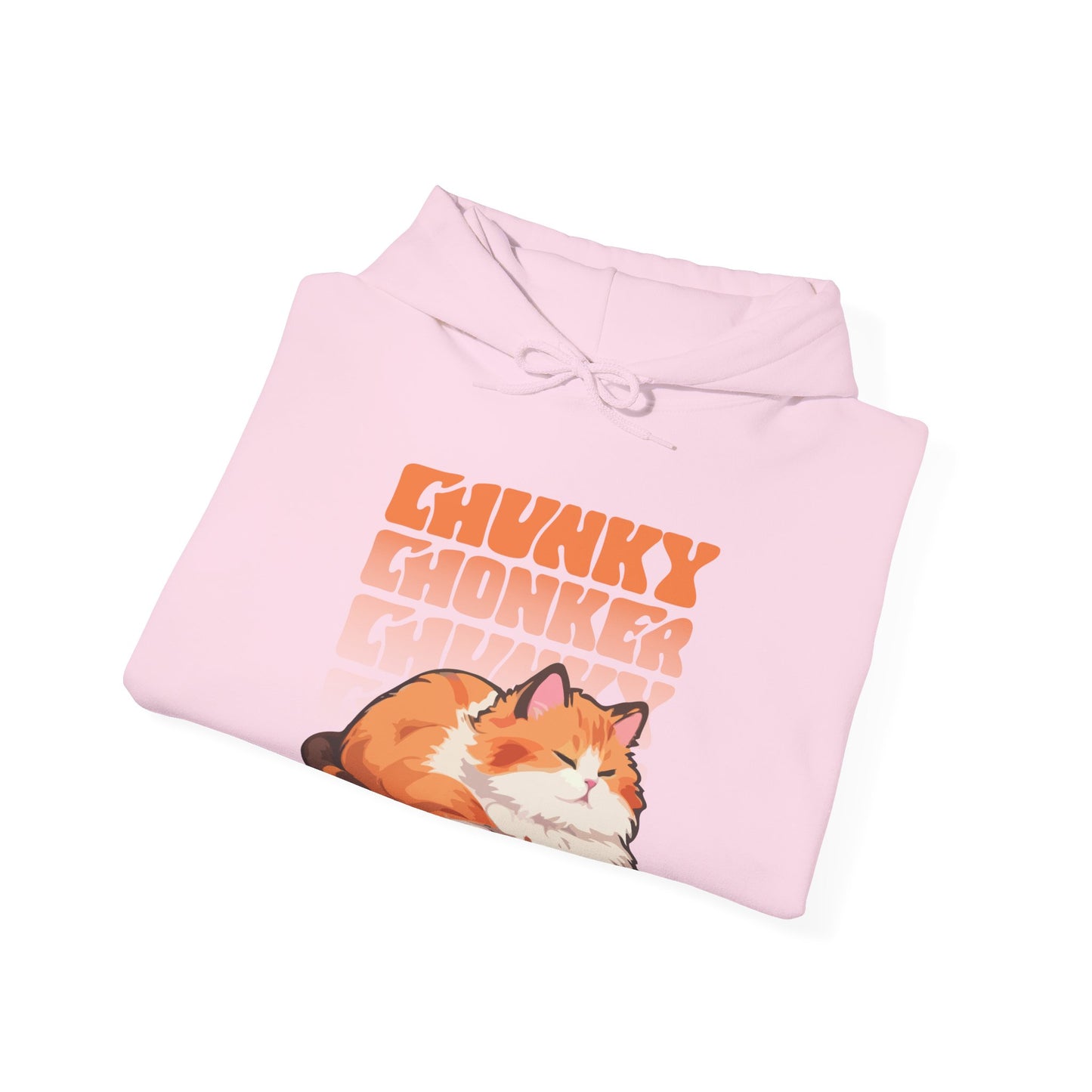 Chunky Chonker Lazy Tabby Orange Cat Hoodie, Perfect Gift for Petlovers and Furparents