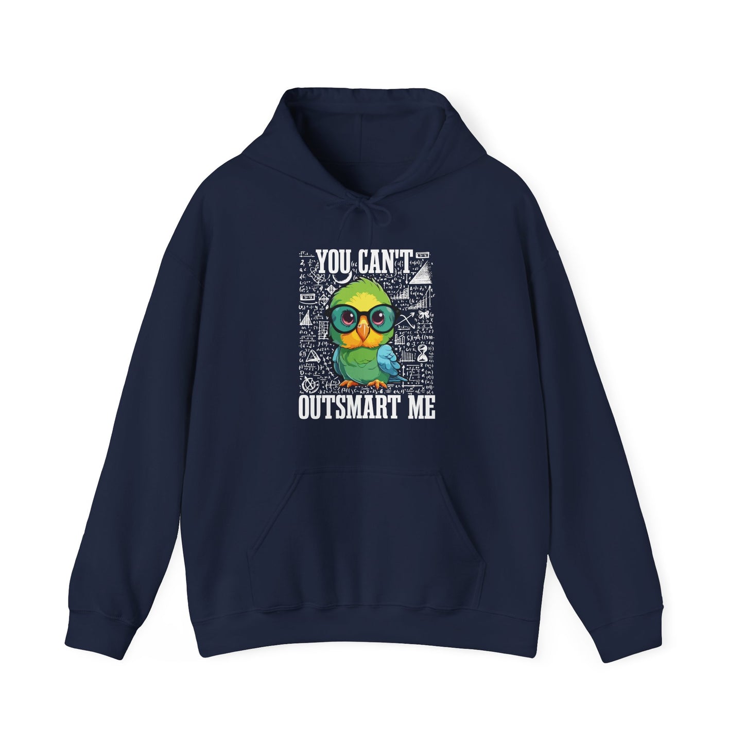“You Can’t Outsmart Me” Parrot Hoodie – Funny Smart Bird Lover Gift, Intelligent Parrot Apparel, Unique Pet Bird Hoodie
