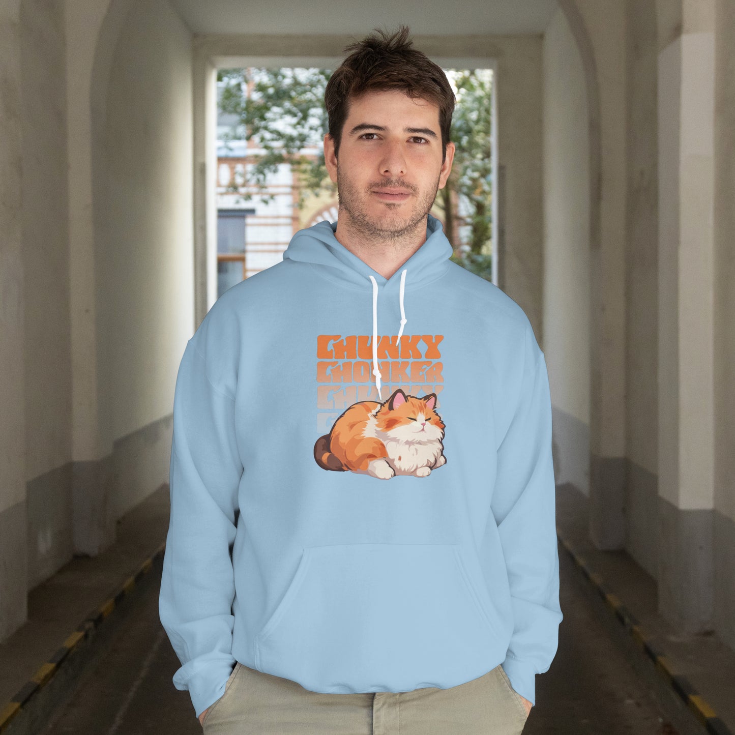 Chunky Chonker Lazy Tabby Orange Cat Hoodie, Perfect Gift for Petlovers and Furparents