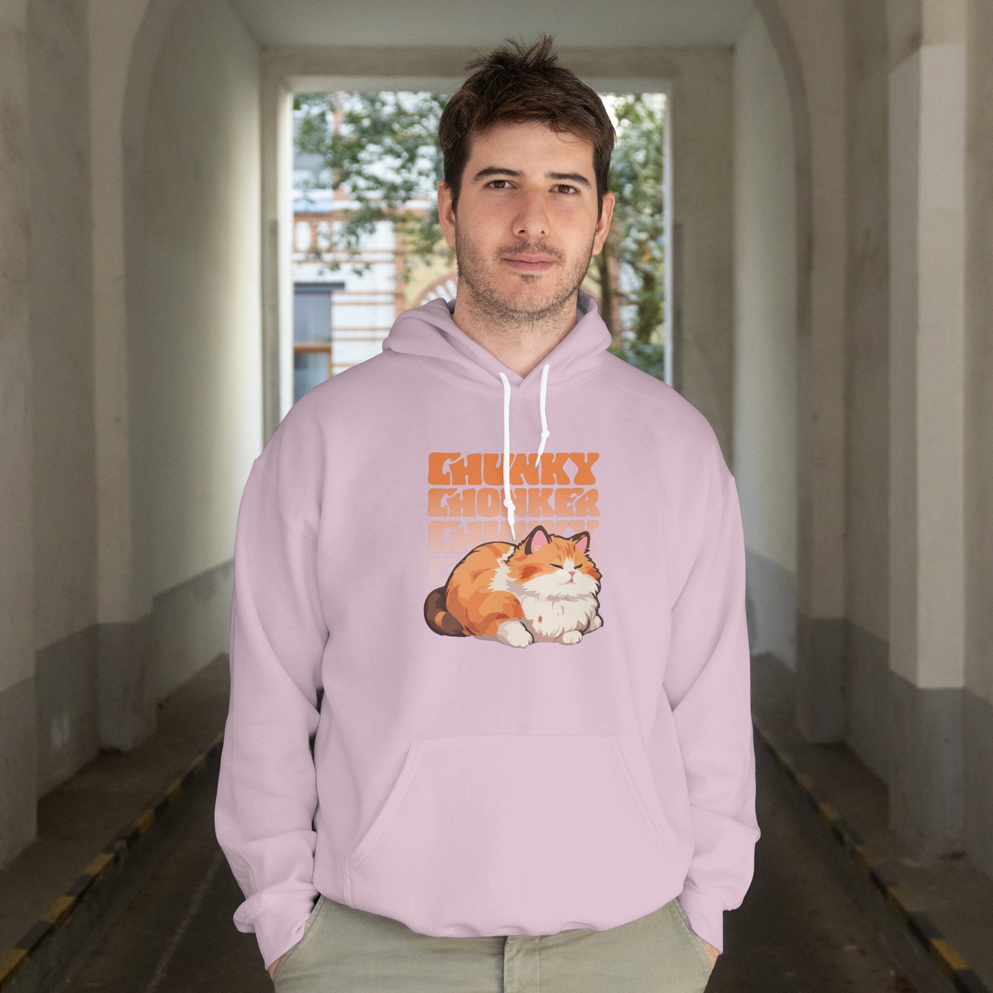 Chunky Chonker Lazy Tabby Orange Cat Hoodie, Perfect Gift for Petlovers and Furparents