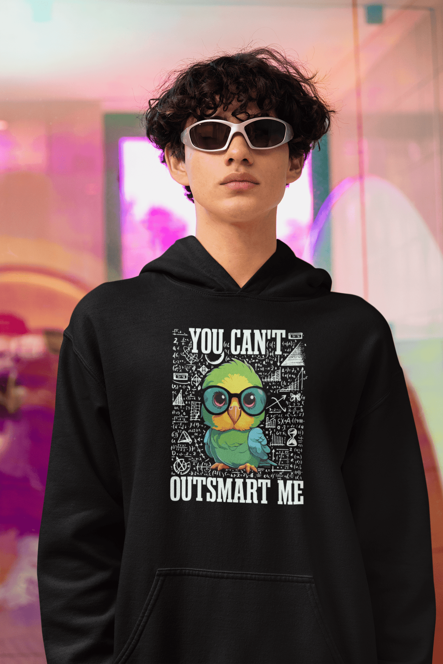 “You Can’t Outsmart Me” Parrot Hoodie – Funny Smart Bird Lover Gift, Intelligent Parrot Apparel, Unique Pet Bird Hoodie