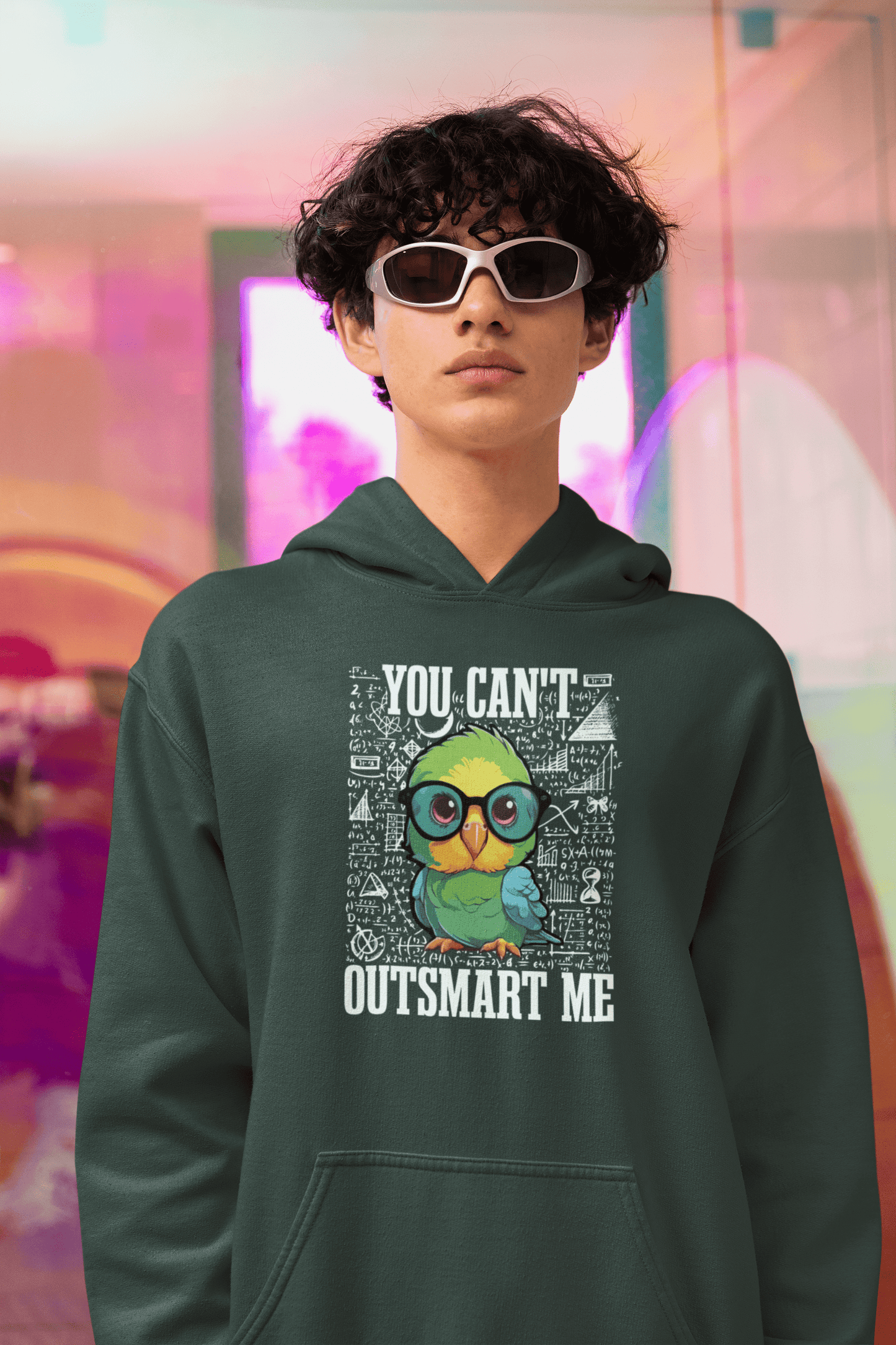 “You Can’t Outsmart Me” Parrot Hoodie – Funny Smart Bird Lover Gift, Intelligent Parrot Apparel, Unique Pet Bird Hoodie