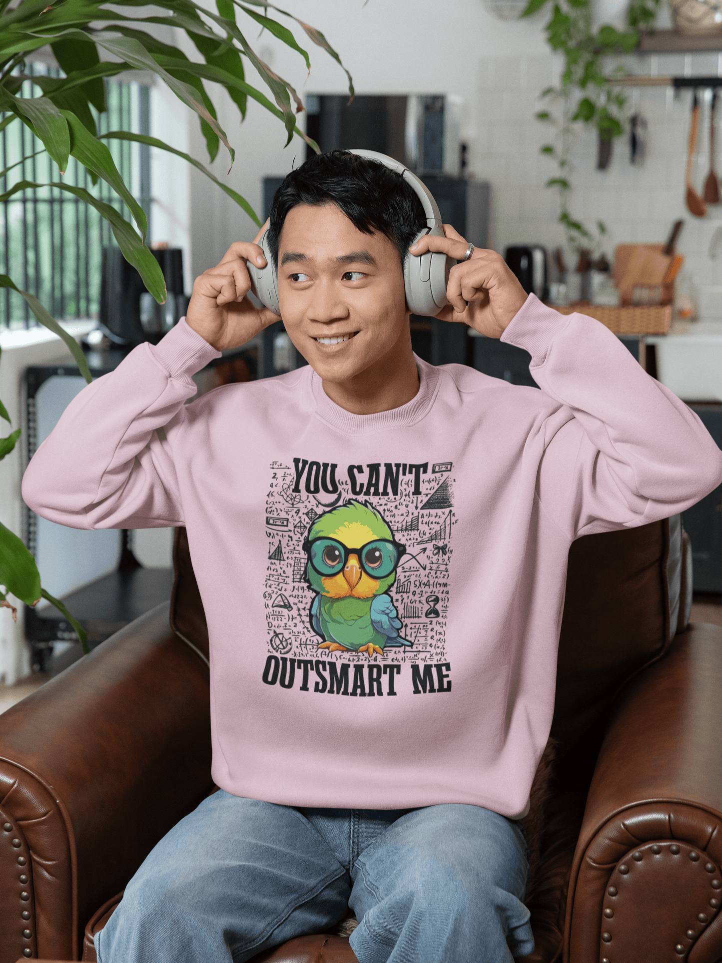 “You Can’t Outsmart Me” Parrot Sweatshirt – Funny Smart Bird Lover Gift, Intelligent Parrot Apparel, Unique Pet Bird Sweater