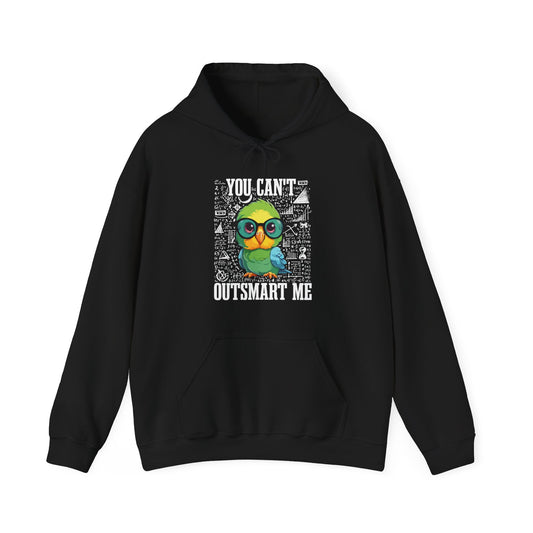 “You Can’t Outsmart Me” Parrot Hoodie – Funny Smart Bird Lover Gift, Intelligent Parrot Apparel, Unique Pet Bird Hoodie