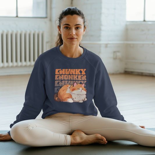 Chunky Chonker Fat Orange Tabby Cat Sweatshirt, Perfect for Pet Lovers and Furparents