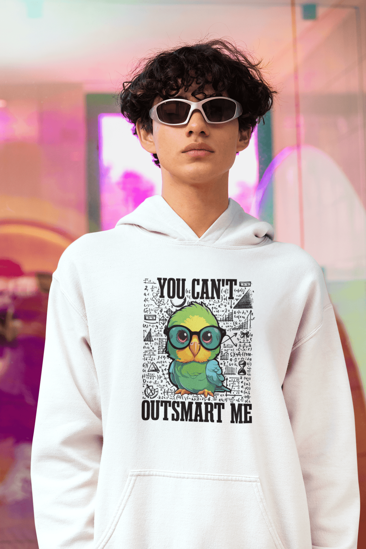 “You Can’t Outsmart Me” Parrot Hoodie – Funny Smart Bird Lover Gift, Intelligent Parrot Apparel, Unique Pet Bird Hoodie