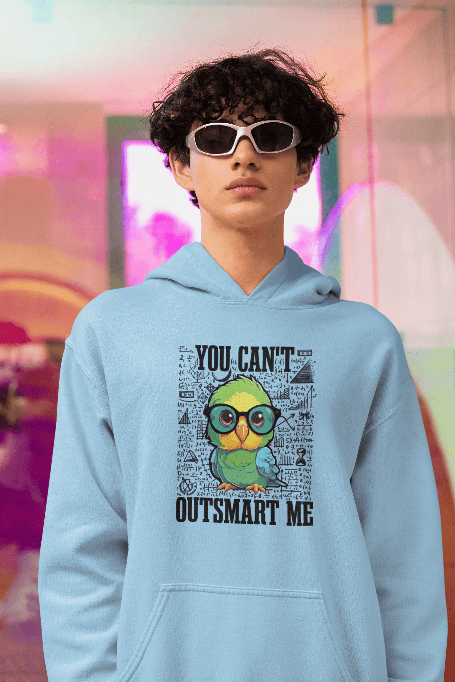 “You Can’t Outsmart Me” Parrot Hoodie – Funny Smart Bird Lover Gift, Intelligent Parrot Apparel, Unique Pet Bird Hoodie