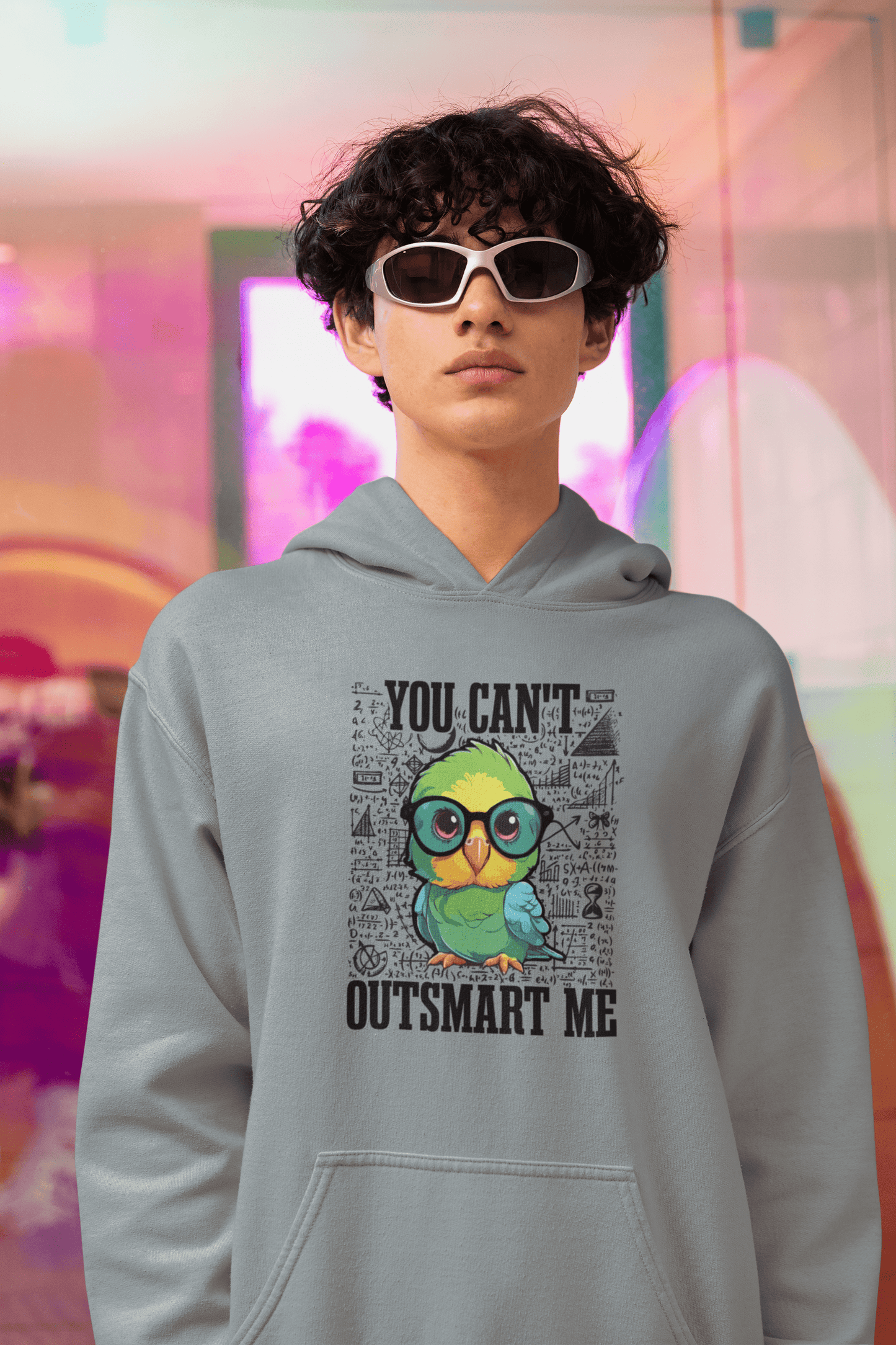 “You Can’t Outsmart Me” Parrot Hoodie – Funny Smart Bird Lover Gift, Intelligent Parrot Apparel, Unique Pet Bird Hoodie