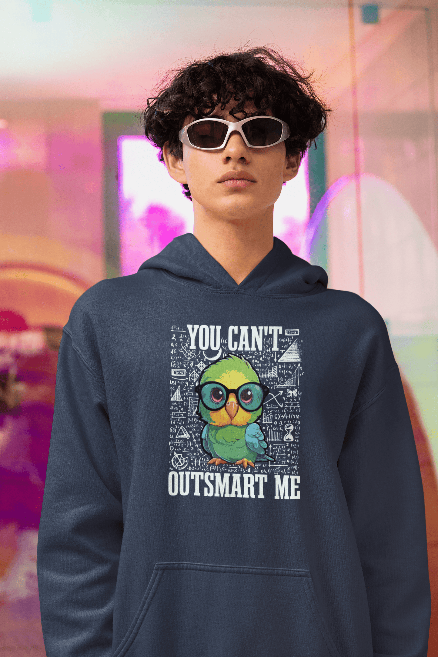“You Can’t Outsmart Me” Parrot Hoodie – Funny Smart Bird Lover Gift, Intelligent Parrot Apparel, Unique Pet Bird Hoodie