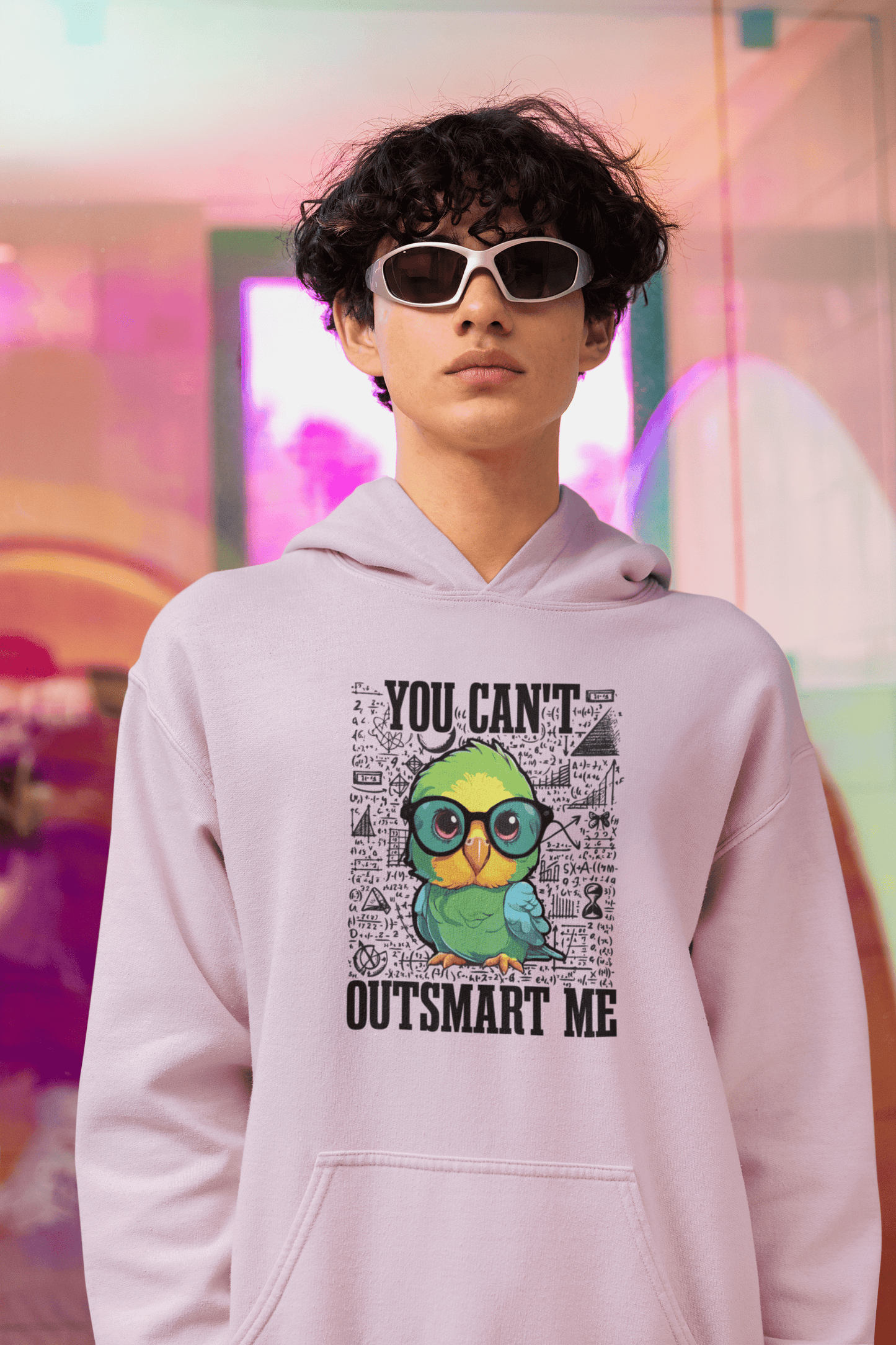 “You Can’t Outsmart Me” Parrot Hoodie – Funny Smart Bird Lover Gift, Intelligent Parrot Apparel, Unique Pet Bird Hoodie